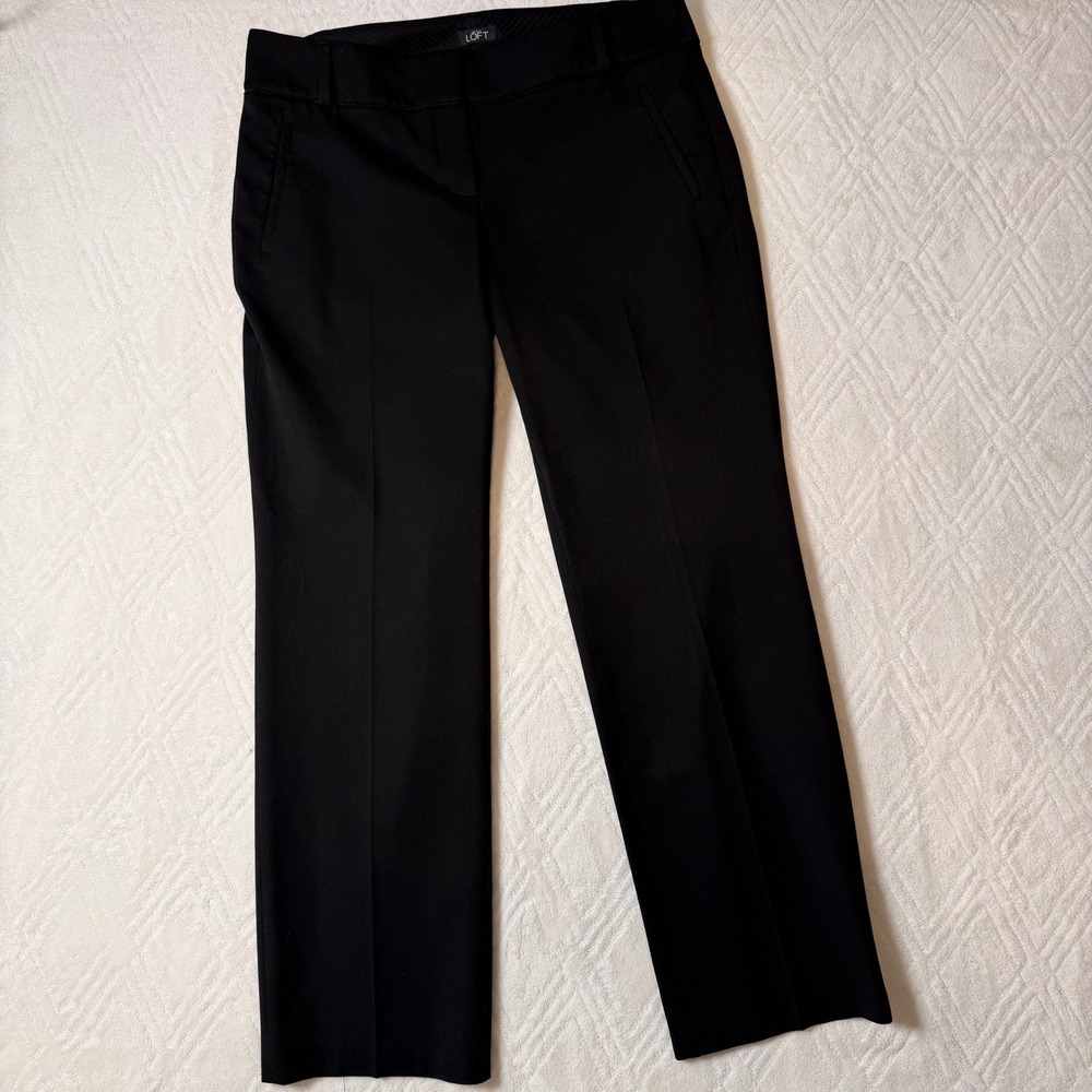 Classic Workwear LOFT Marisa Straight Size 10 Black Stretch Dress Pants